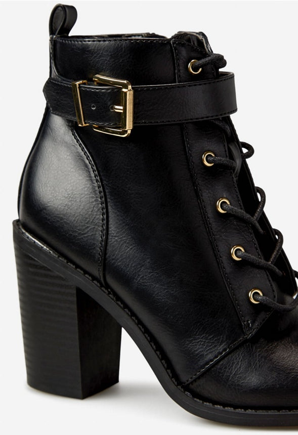 DILLY BLOCK HEEL BOOTIE Black