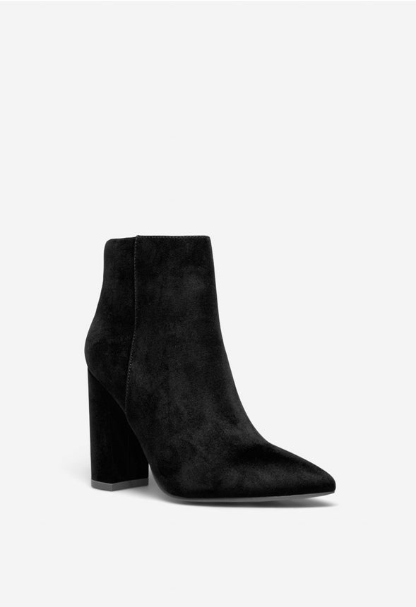 MINDA BLOCK HEEL BOOTIE Black