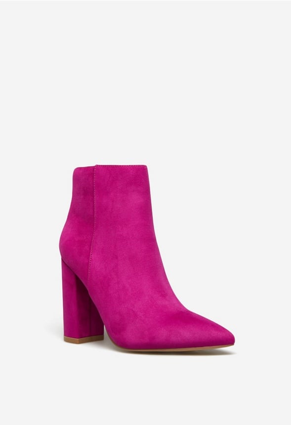 MINDA BLOCK HEEL BOOTIE Berry
