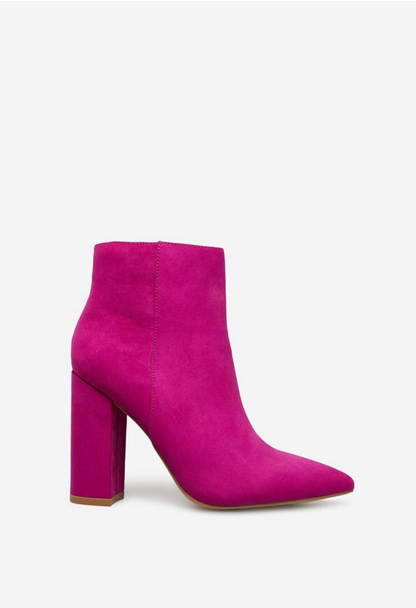 MINDA BLOCK HEEL BOOTIE Berry