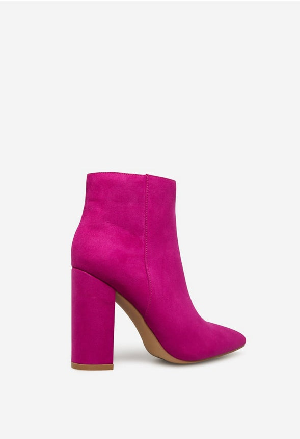 MINDA BLOCK HEEL BOOTIE Berry