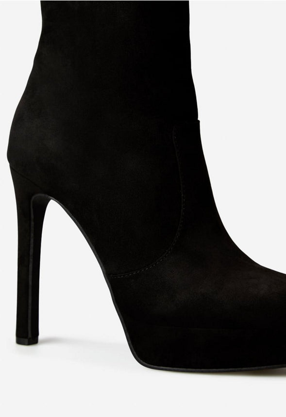 NATASHIA PLATFORM BOOTIE Black