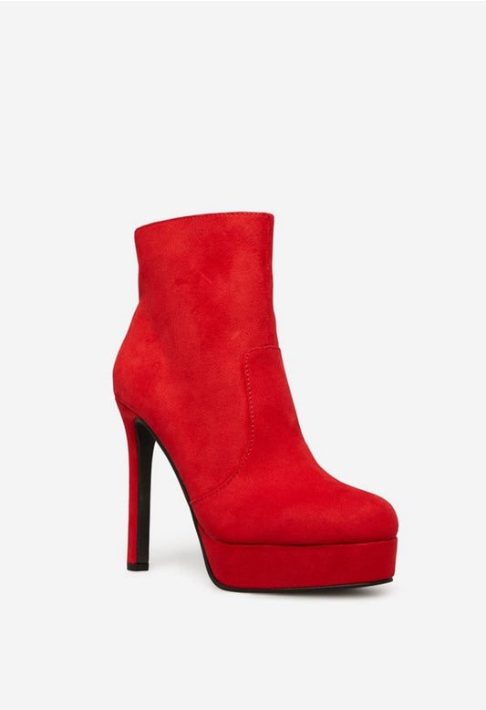 NATASHIA PLATFORM BOOTIE High Risk Red