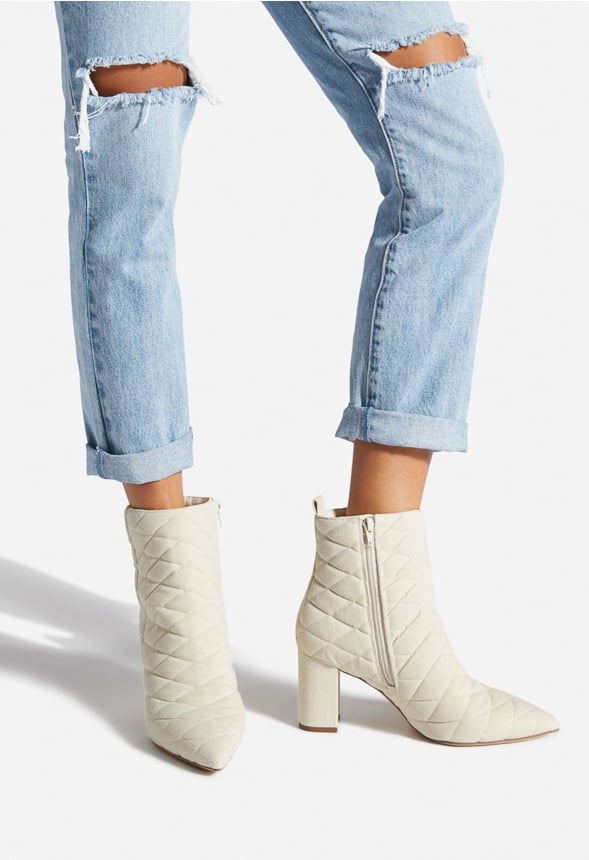 MAYSIE BLOCK HEEL BOOTIE Bone