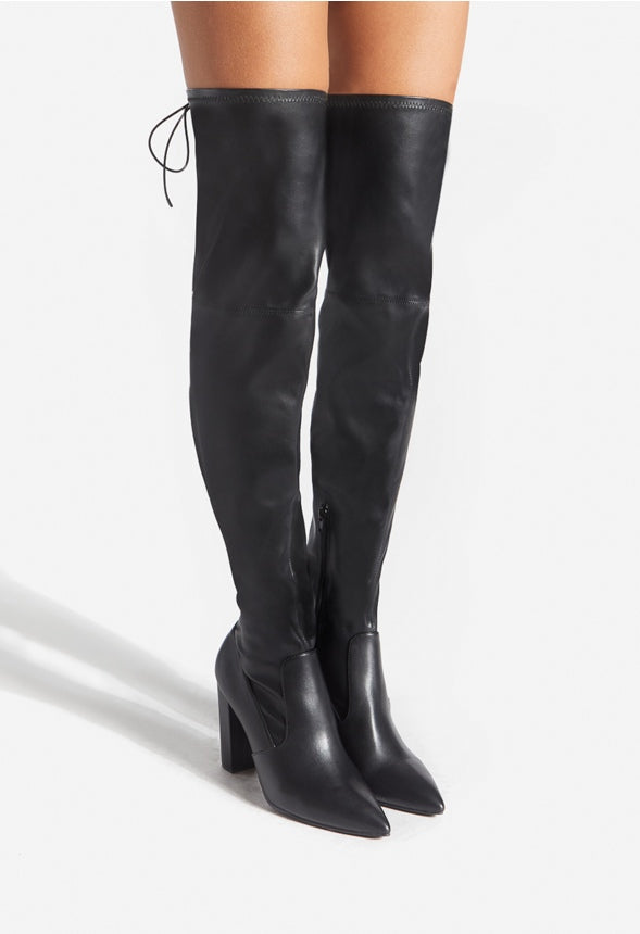 TAYSON HIGH BLOCK HEEL BOOT Black