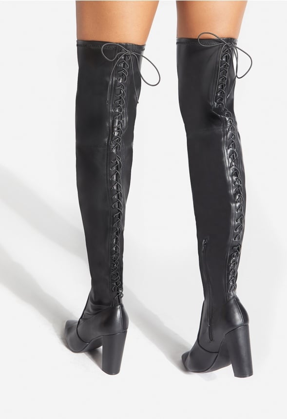 TAYSON HIGH BLOCK HEEL BOOT Black