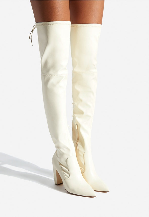 TAYSON HIGH BLOCK HEEL BOOT Bone