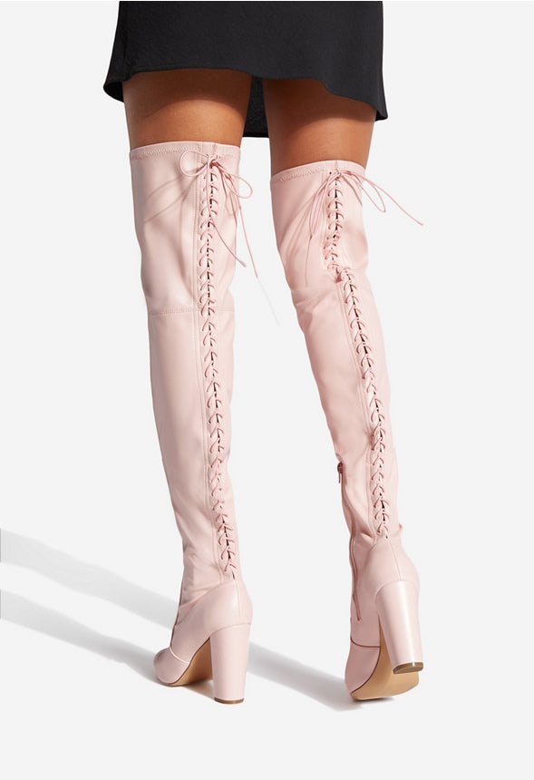 TAYSON TALL POINTED-TOE BOOT Chalk Pink