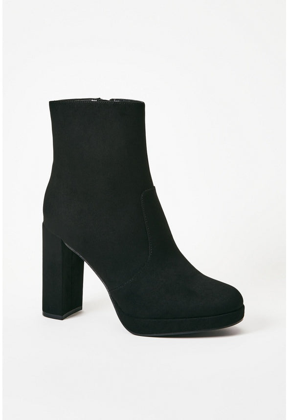 Ilsa Platform Heeled Bootie Black Caviar