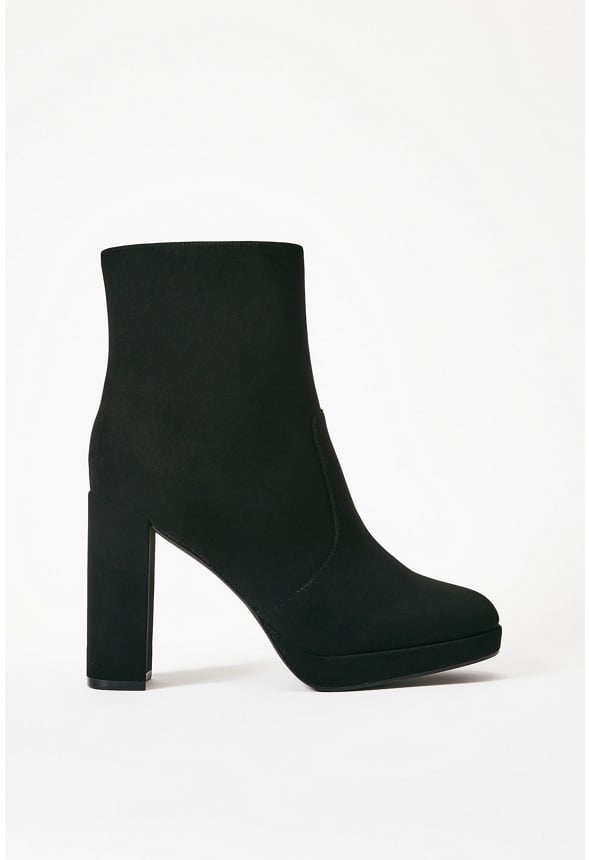 Ilsa Platform Heeled Bootie Black Caviar