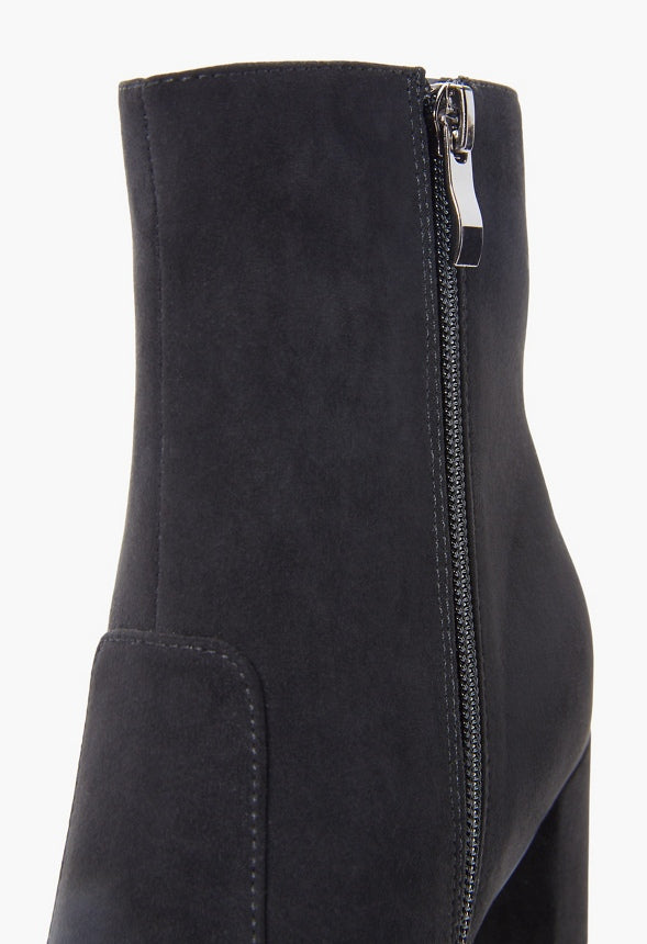 Ilsa Platform Heeled Bootie Black Caviar