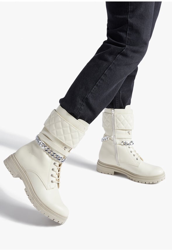BANKS COMBAT BOOT Bone/Pearls