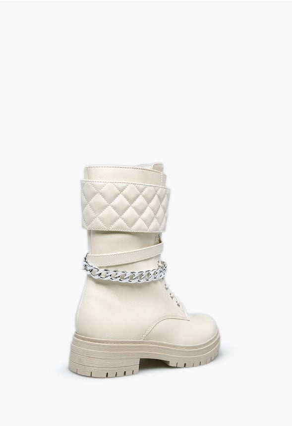 BANKS COMBAT BOOT Bone/Pearls