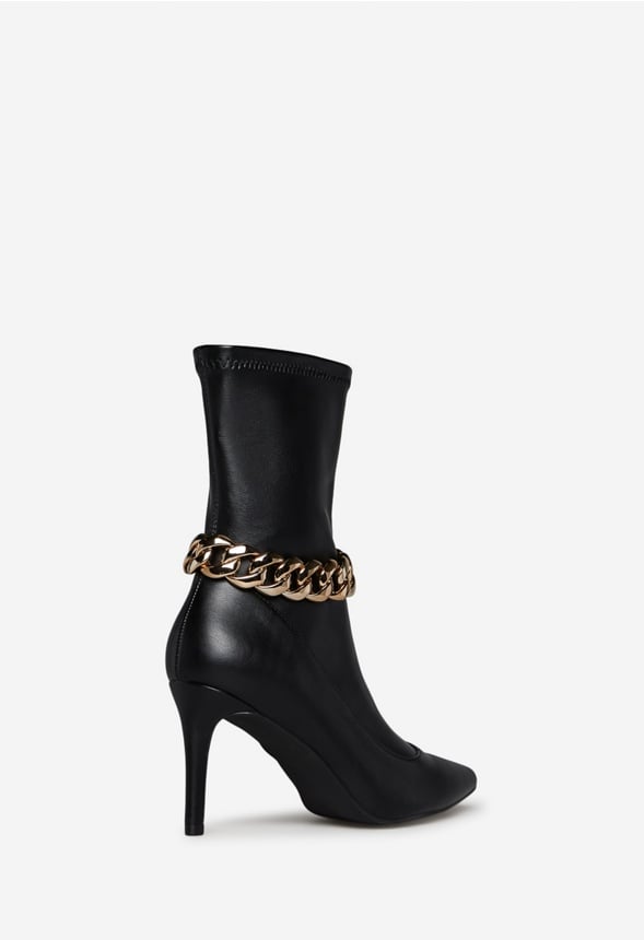 AYSON POINTED-TOE BOOTIE Black Caviar
