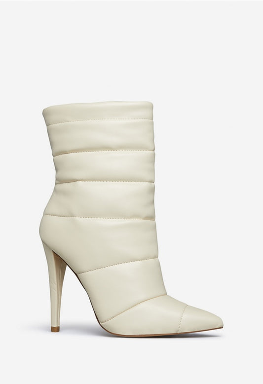 CHRYSES POINTED-TOE BOOTIE Bone