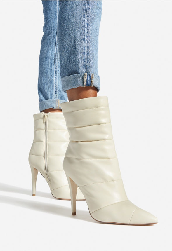 CHRYSES POINTED-TOE BOOTIE Bone
