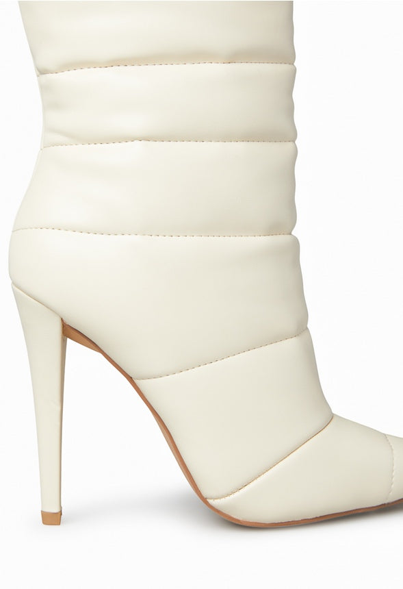 CHRYSES POINTED-TOE BOOTIE Bone