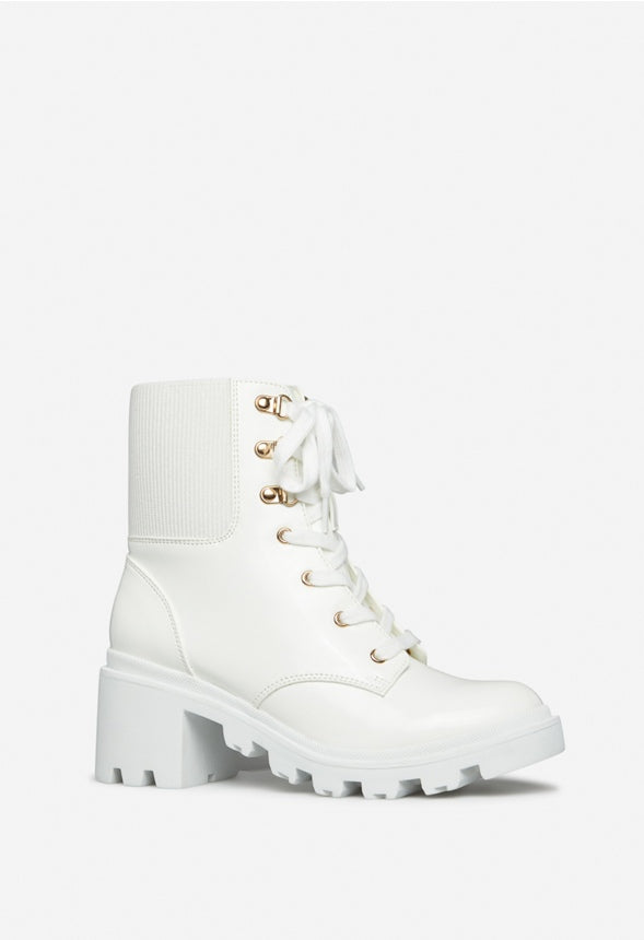 KALYANI LUG SOLE BOOTIE Sd White