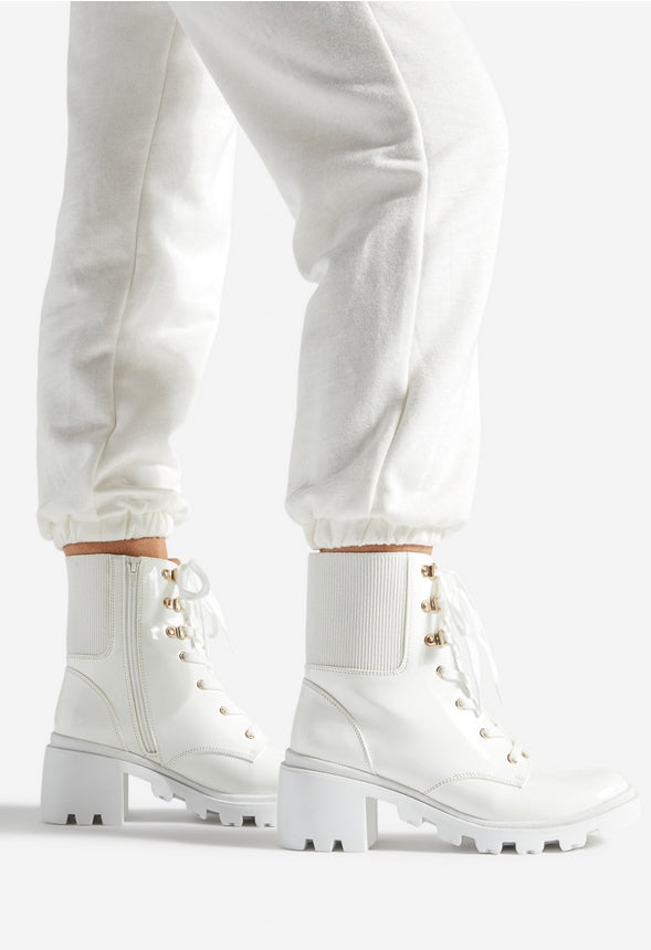 KALYANI LUG SOLE BOOTIE Sd White