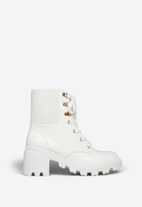 KALYANI LUG SOLE BOOTIE Sd White