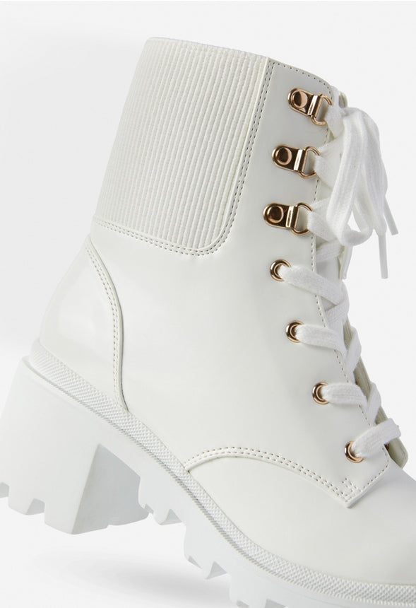 KALYANI LUG SOLE BOOTIE Sd White