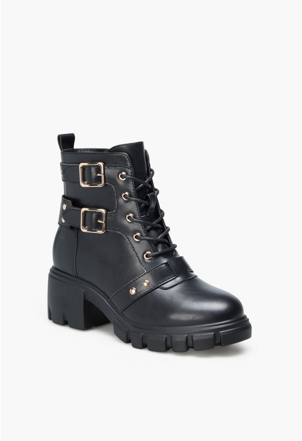 JANEI LUG SOLE BOOTIE Black Caviar