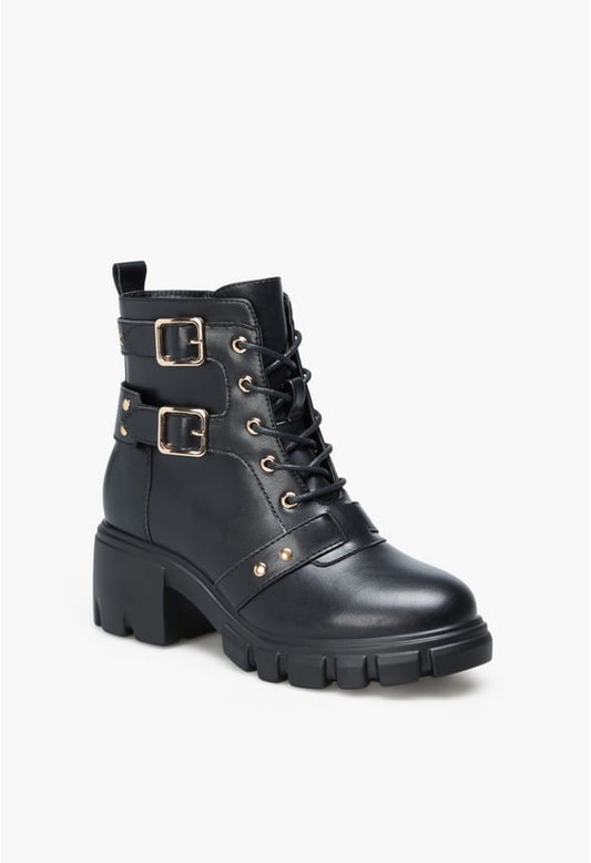 JANEI LUG SOLE BOOTIE Black Caviar