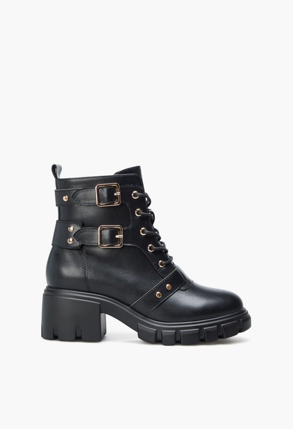 JANEI LUG SOLE BOOTIE Black Caviar