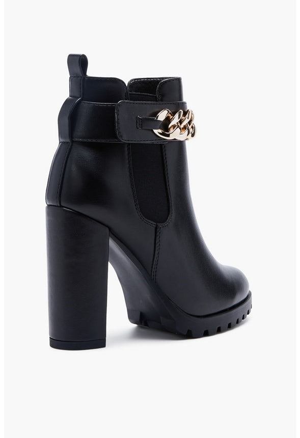 KALETHENE BLOCK HEEL BOOTIE Black Caviar
