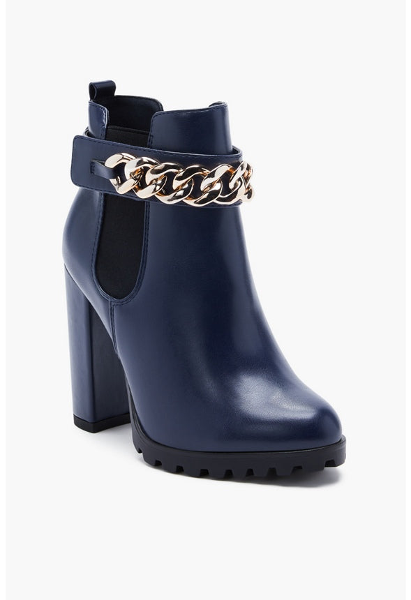 KALETHENE BLOCK HEEL BOOTIE Dark Sapphire