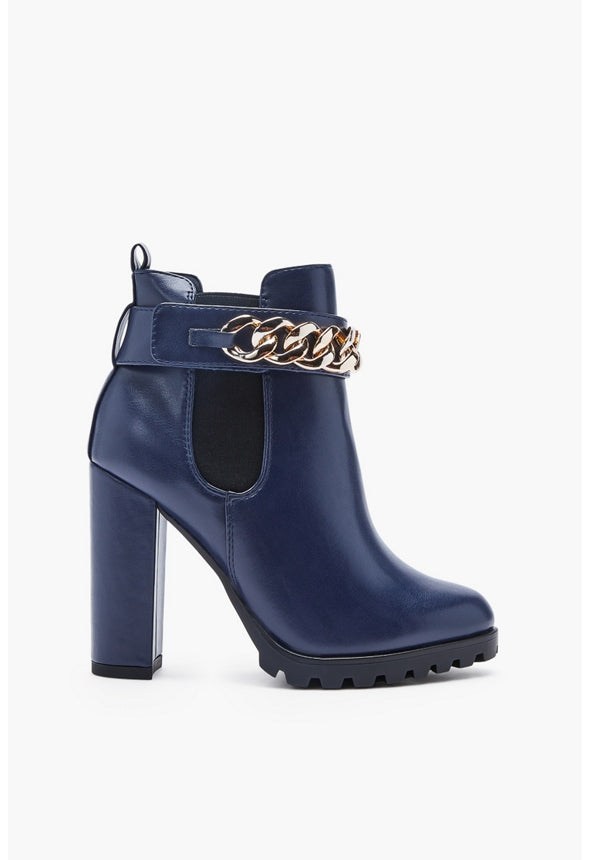 KALETHENE BLOCK HEEL BOOTIE Dark Sapphire