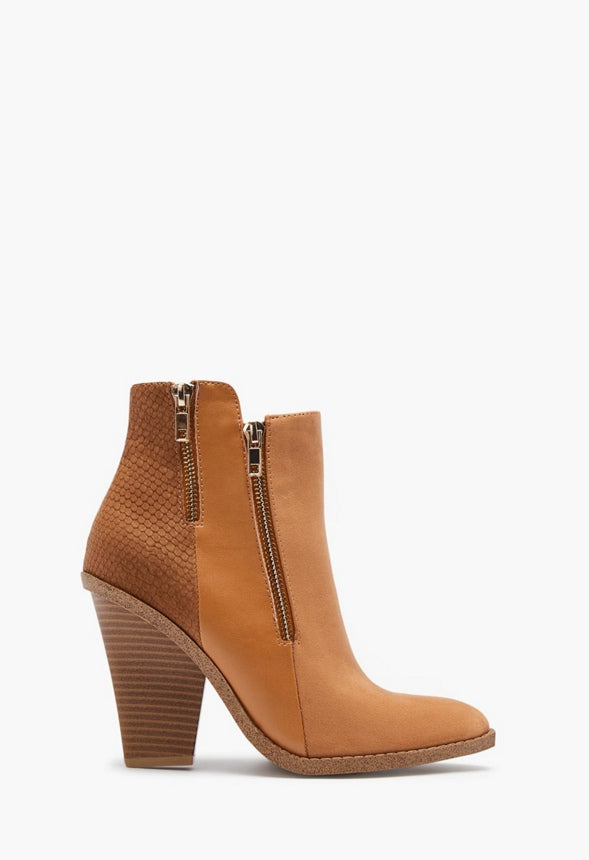 CHARMAYNE BLOCK HEEL BOOTIE Lt Camel