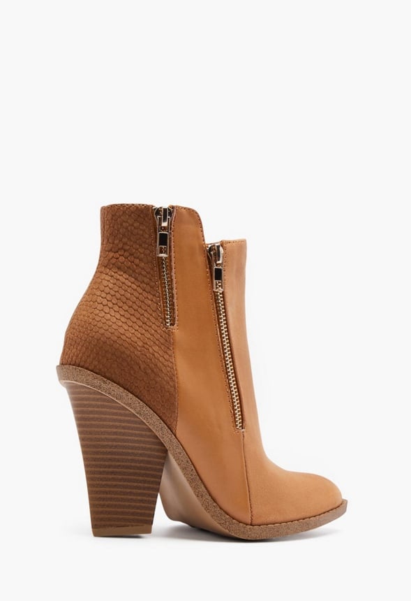 CHARMAYNE BLOCK HEEL BOOTIE Lt Camel