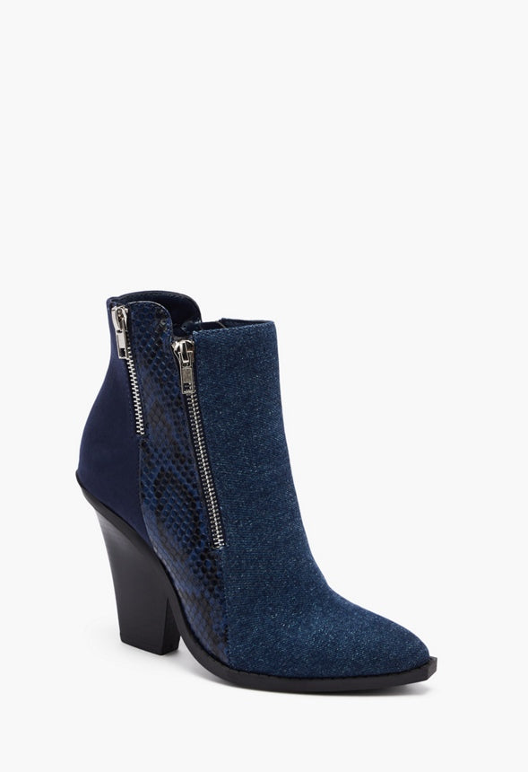 CHARMAYNE BLOCK HEEL BOOTIE Dark Denim/Vapor Blue/Dark Sapphire