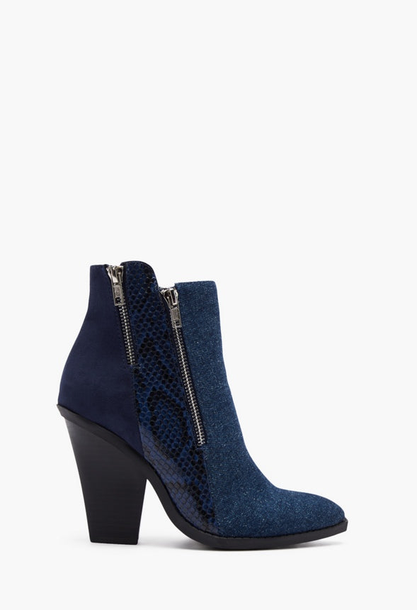 CHARMAYNE BLOCK HEEL BOOTIE Dark Denim/Vapor Blue/Dark Sapphire