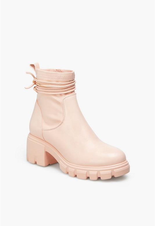 GEBORAH LUG SOLE BOOTIE Blush