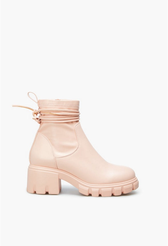GEBORAH LUG SOLE BOOTIE Blush