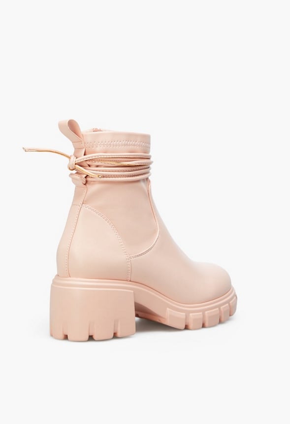 GEBORAH LUG SOLE BOOTIE Blush
