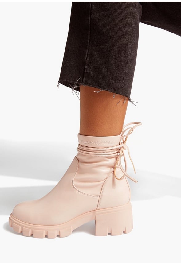 GEBORAH LUG SOLE BOOTIE Blush