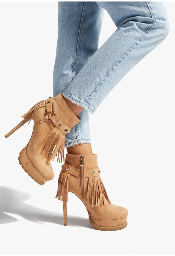 GWENNA STILETTO BOOTIE Lt Tan