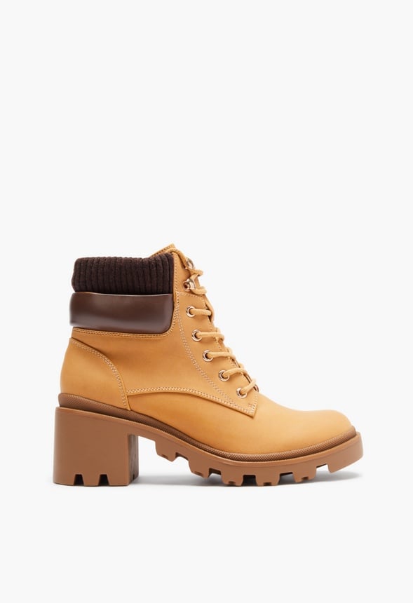 KALLEE LUG SOLE BOOTIE Tan/Chicory Coffee