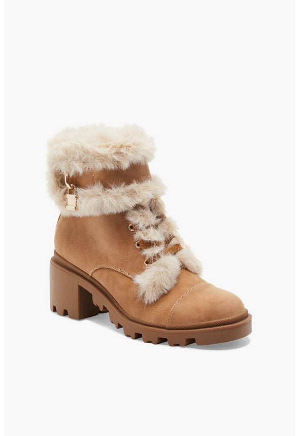 LAELA LUG SOLE BOOTIE Lt Tan