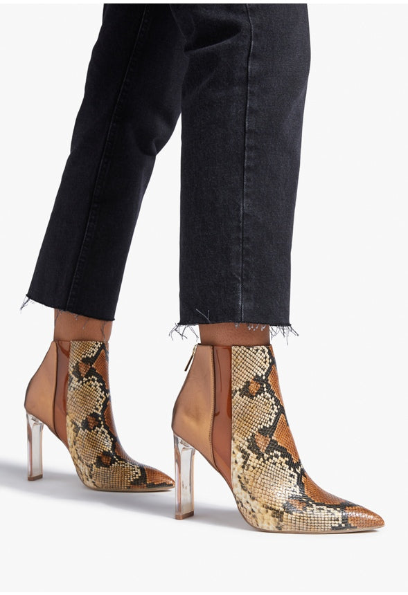 VIYVIYAN HEELED BOOTIE Camel Metallic/Bronze