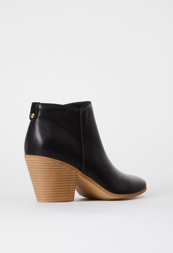Dakota Heeled Bootie Black Caviar