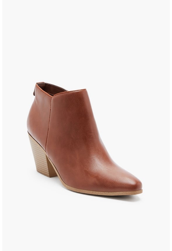Dakota Heeled Bootie Leather Brown