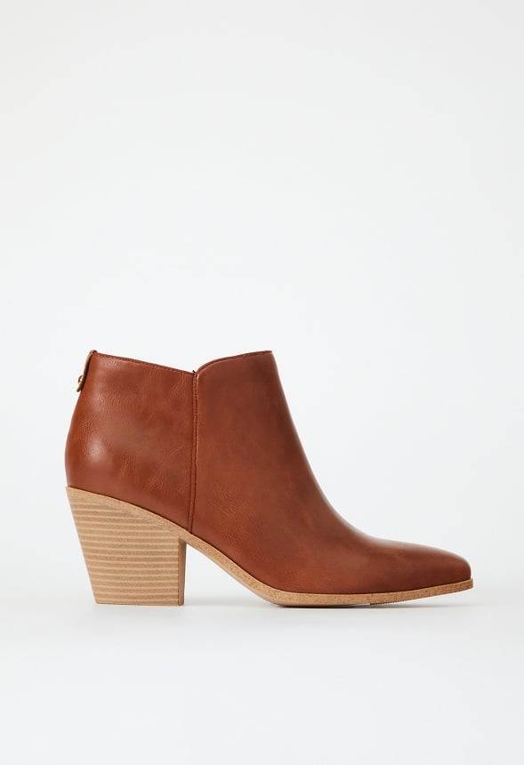 Dakota Heeled Bootie Leather Brown