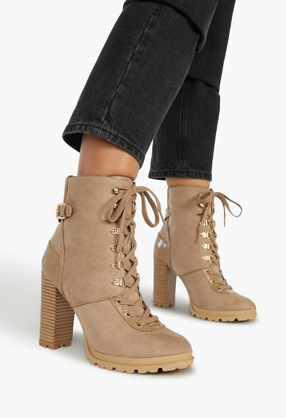 Shandee Harness Lace-Up Bootie Portobello