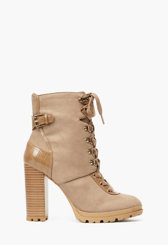 Shandee Harness Lace-Up Bootie Portobello