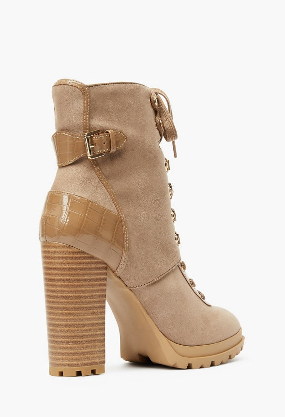 Shandee Harness Lace-Up Bootie Portobello