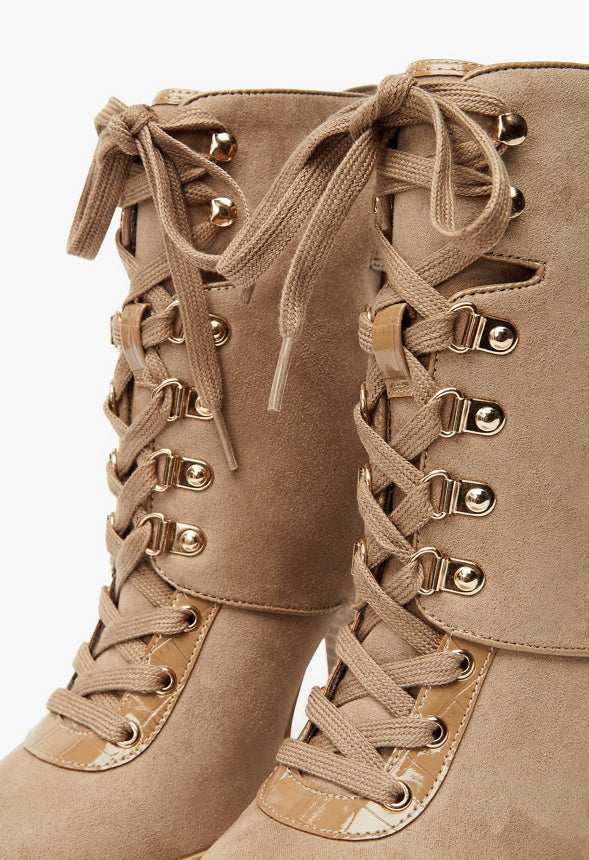 Shandee Harness Lace-Up Bootie Portobello